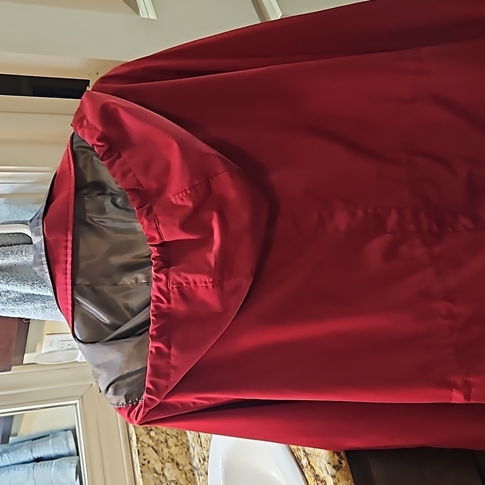 Miss Gallery Red Full Zip & Lined Coat Jacket  w Hood Womens Size 2xl - Picture 5 of 6